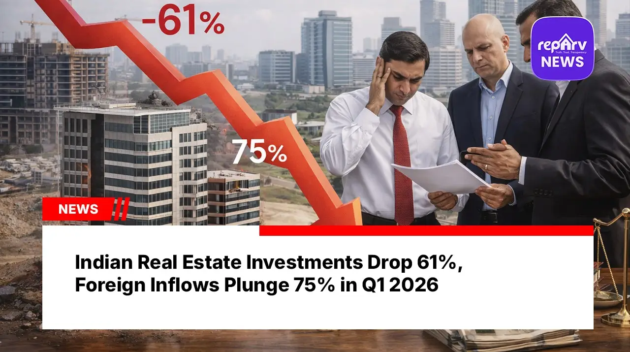 Indian Real Estate Investments Drop 61%, Foreign Inflows Plunge 75% in Q1 2026